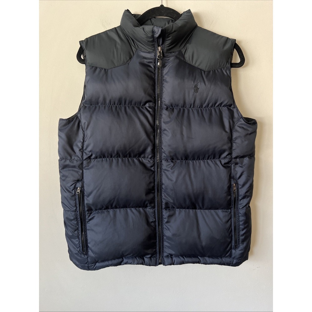 Vintage Polo Ralph Lauren Vest Youth L (14-16) Navy Down Puffer Fall